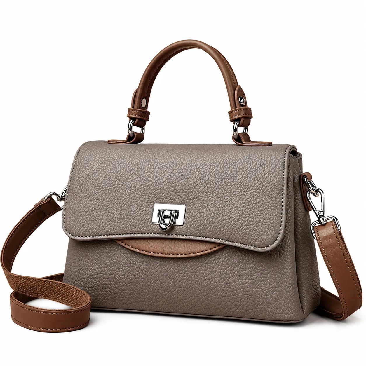 Women's Premium Leather Top Handle Satchel Bag – Crossbody Shoulder Handbag