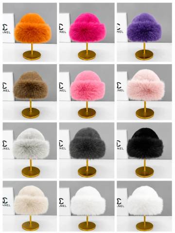 Luxury Women's Faux Fur Bucket Hat – Winter Plush Warm Cap
