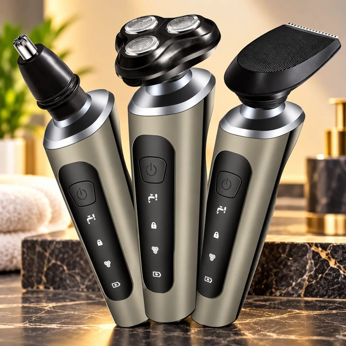 3-in-1 9D Electric Shaver – USB Rechargeable Wet & Dry Shaver