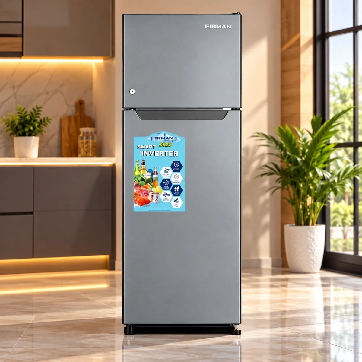 FIRMAN FRI-170TM Inverter Fridge – 170L, Grey