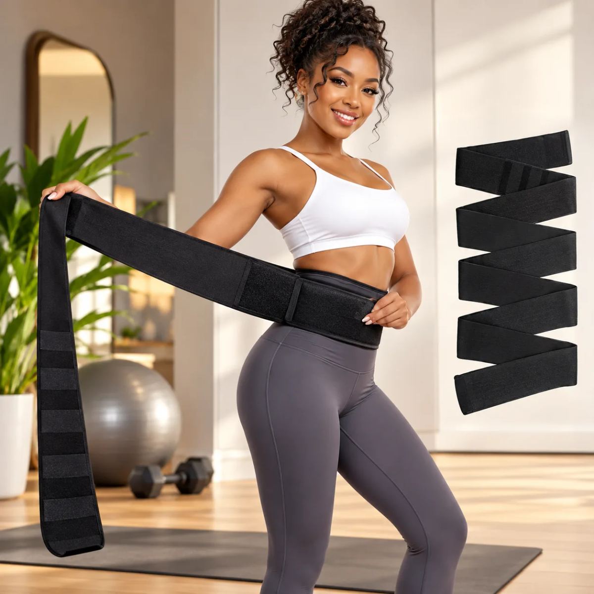 Power Waist Compression Belt – Adjustable Waist Trainer & Tummy Support