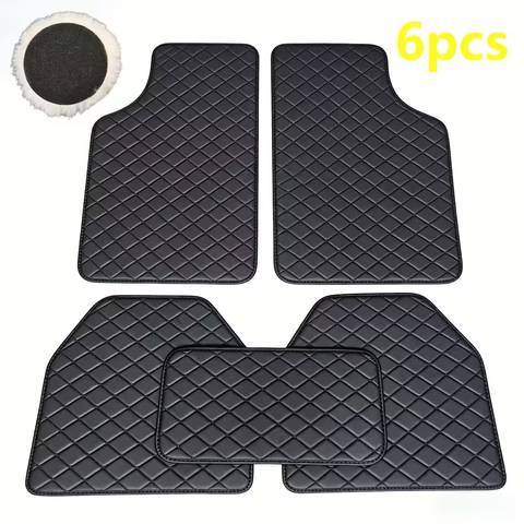 Car Floor Mats And 1pc Car Cleaning Plate