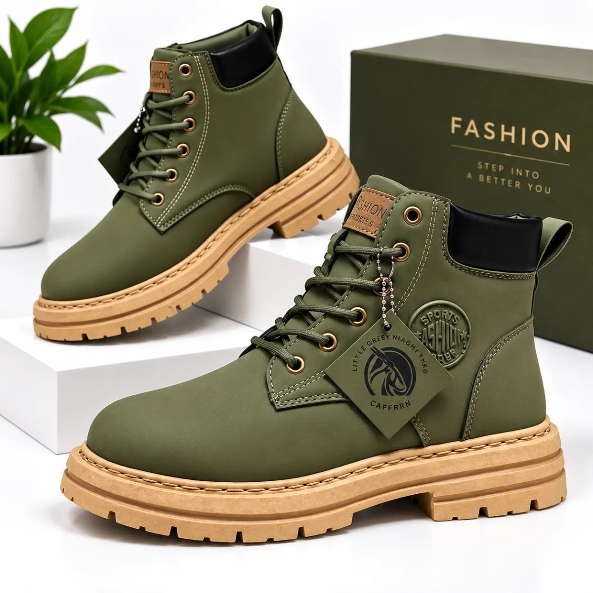 Men's Waterproof Martin Ankle Boots.