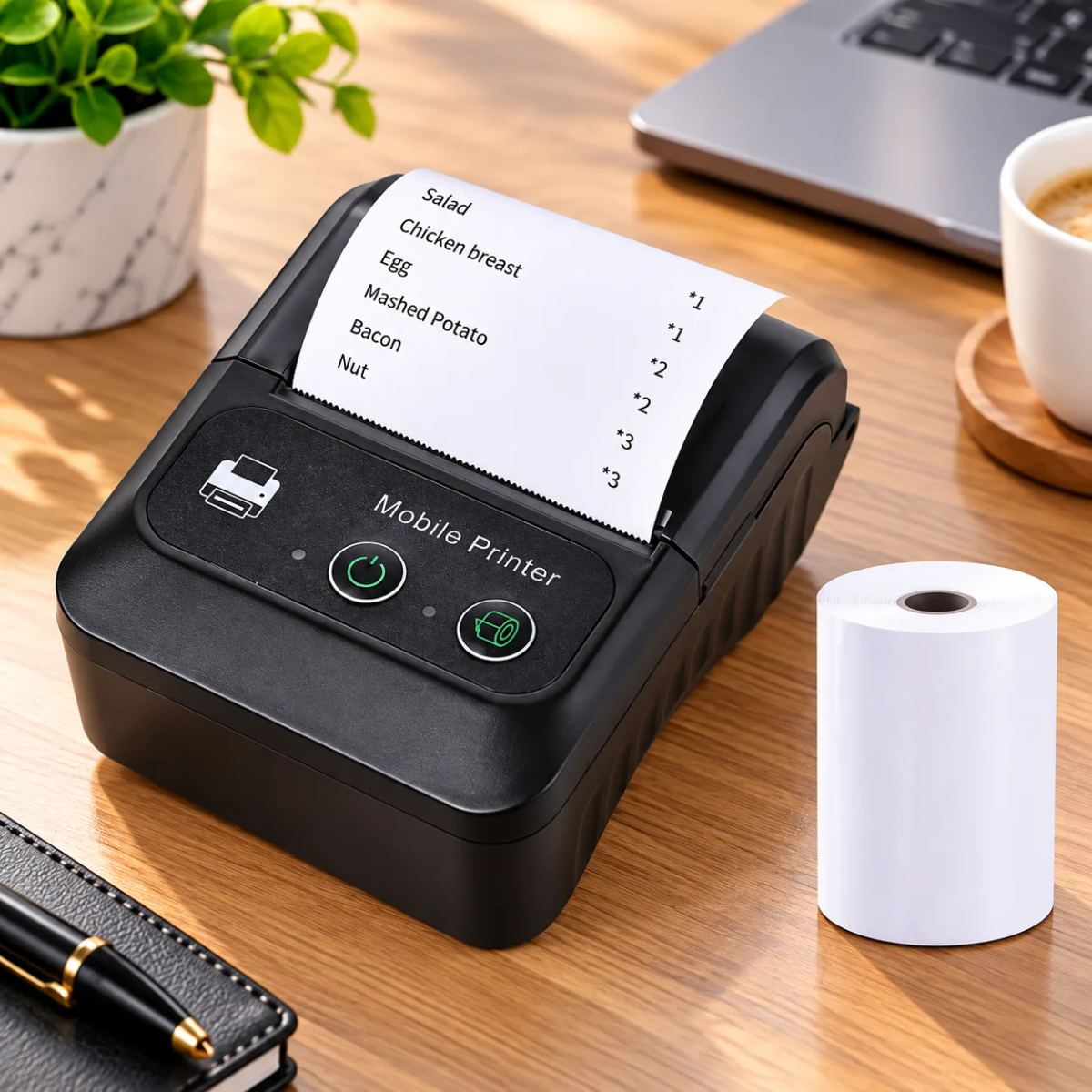 Mini 58mm Bluetooth Thermal Printer – Wireless Receipt & Label Printer