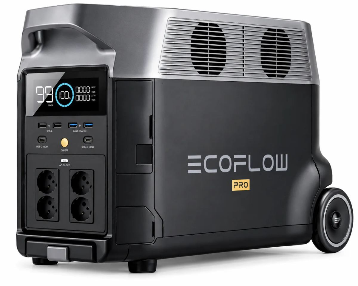 EcoFlow DELTA Pro 3600Wh Portable Power Station – 3600W Output, Fast Charging & Solar Ready