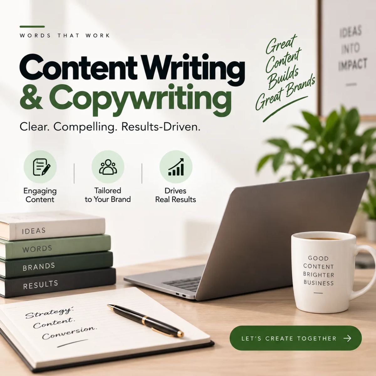 Content Writing & Copywriting (7 posts per week, 1 website, repurposing)