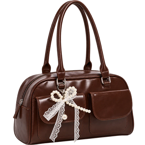Elegant Pearl Charm Shoulder Handbag