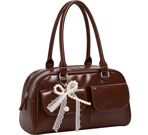 Elegant Pearl Charm Shoulder Handbag