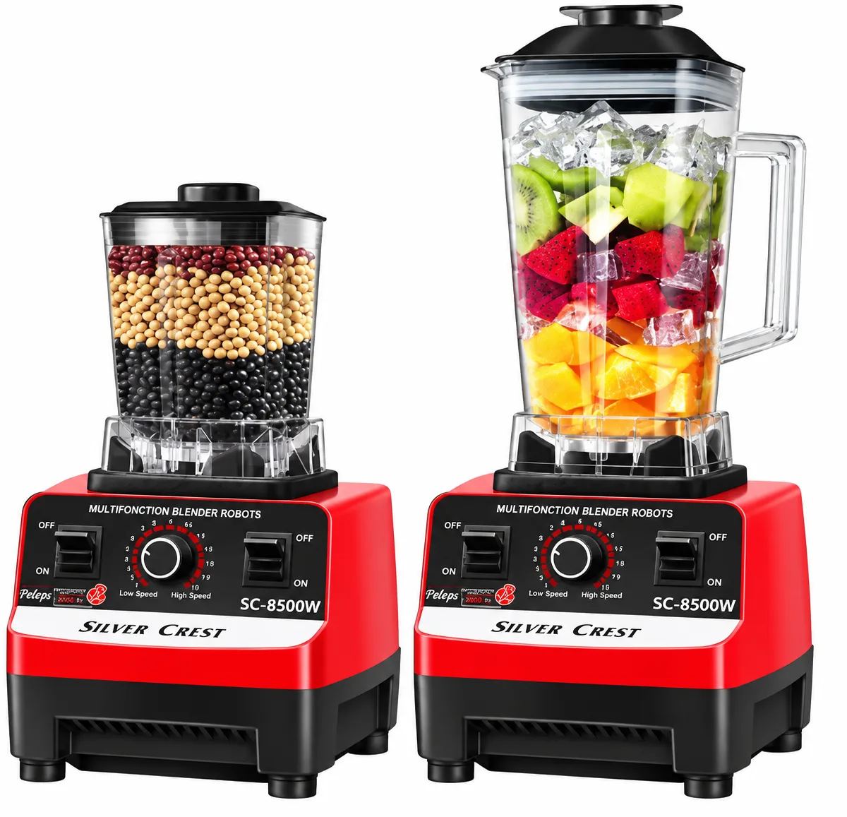 2L Industrial 8500W Food Crusher Blender With 2 Jar