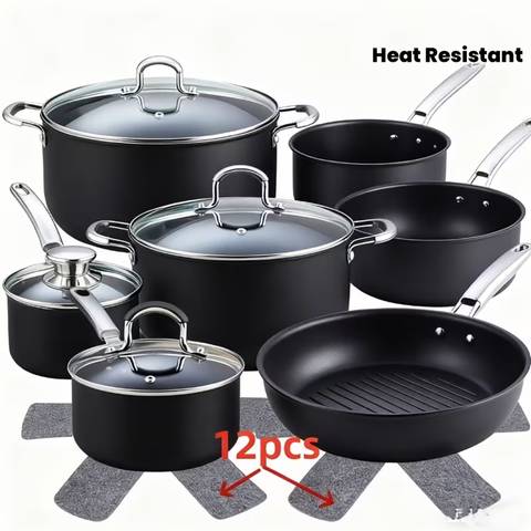 12-Pack Premium Felt Pot and Pan Cover Protectors