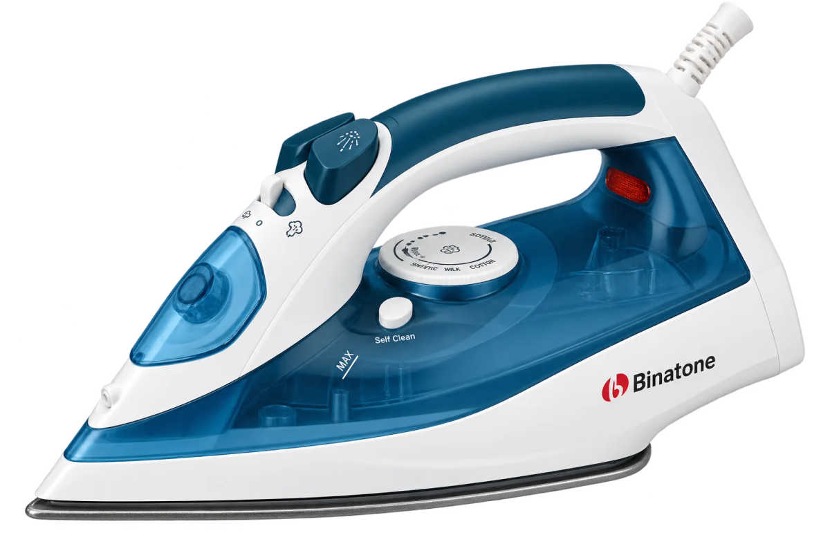 Smoother Gliding Steam Iron (SI-1605) - Blue + 2 Years Warranty.