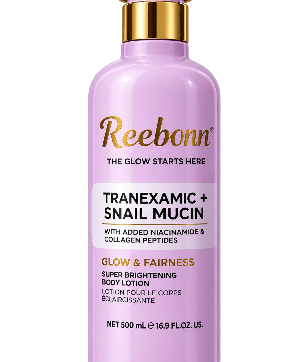 Reebonn Tranexamic + Snail Mucin Glow & Fairness Super Brightening Body Lotion (500ml)