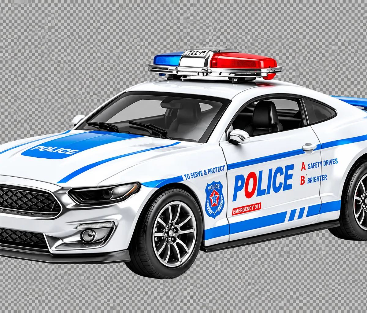 Die-Cast Pull-Back Police Sports Car
