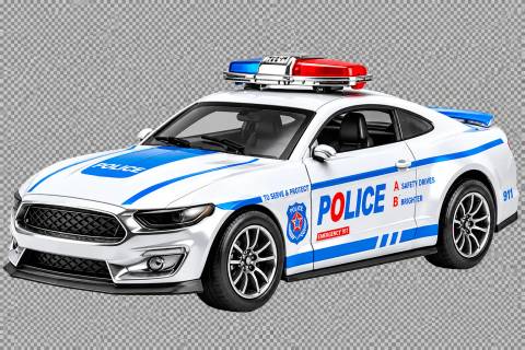 Die-Cast Pull-Back Police Sports Car