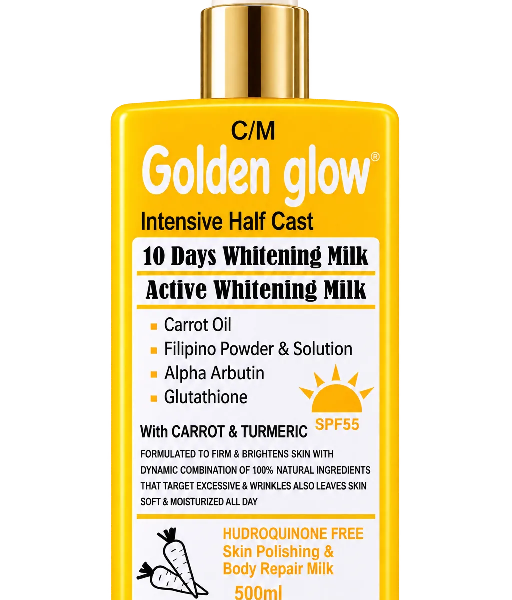 C/M Golden Glow Intensive Half Cast 10 Days Whitening Milk – Active Whitening Milk (500ml)