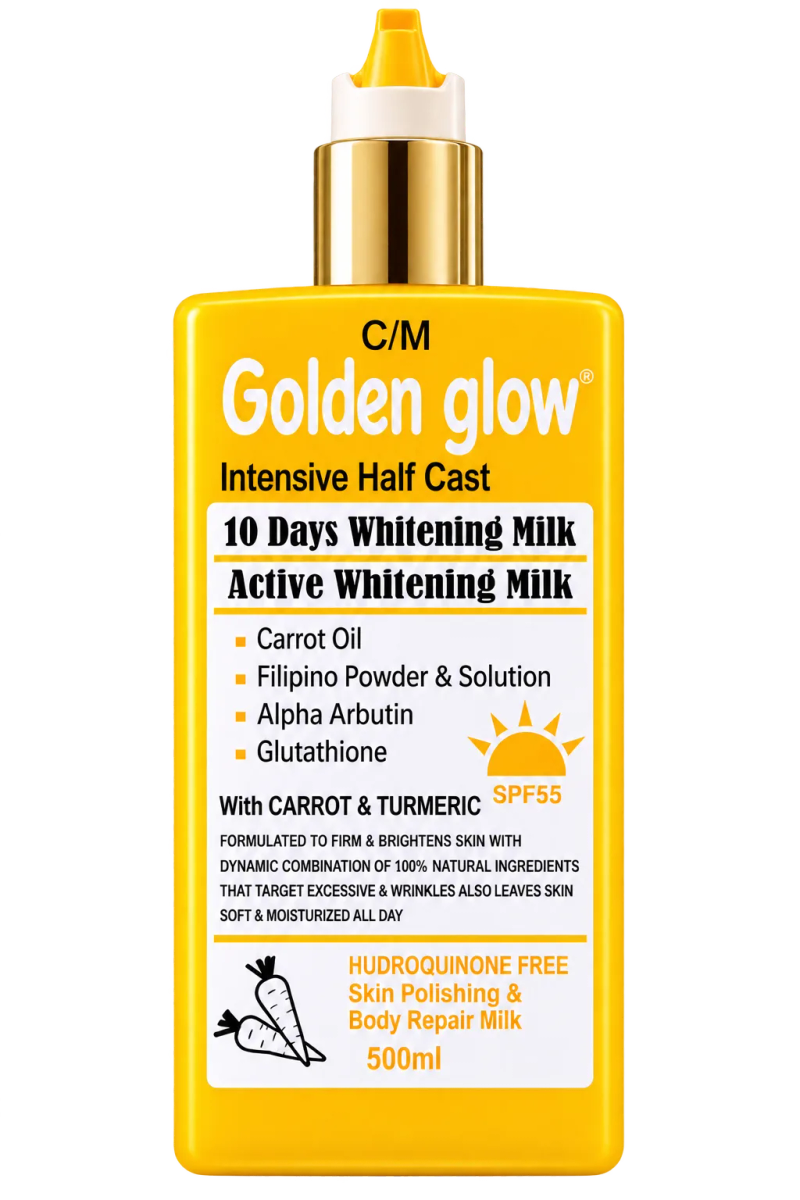 C/M Golden Glow Intensive Half Cast 10 Days Whitening Milk – Active Whitening Milk (500ml)