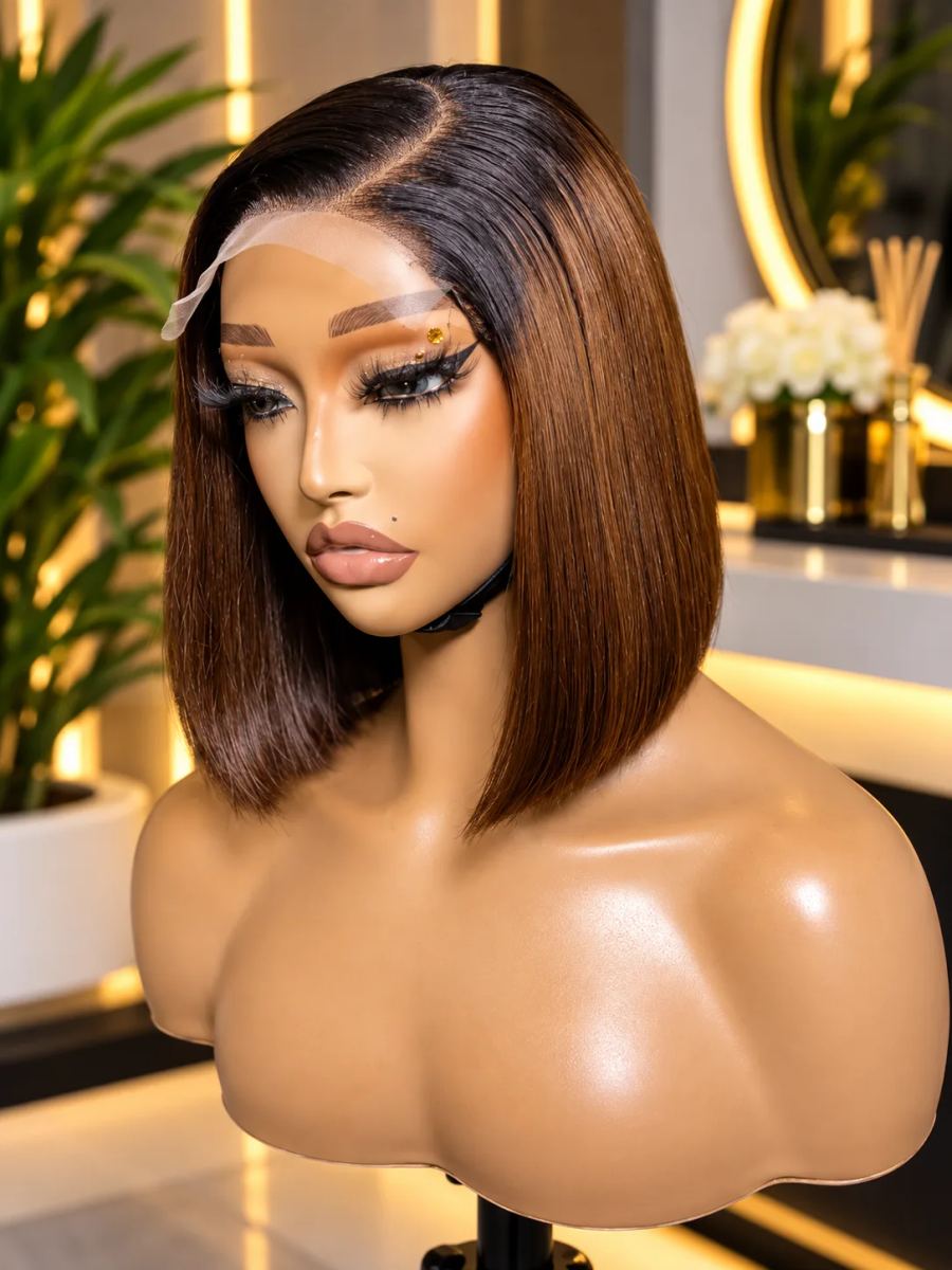 Mocha Sleek Bob HD Lace Wig