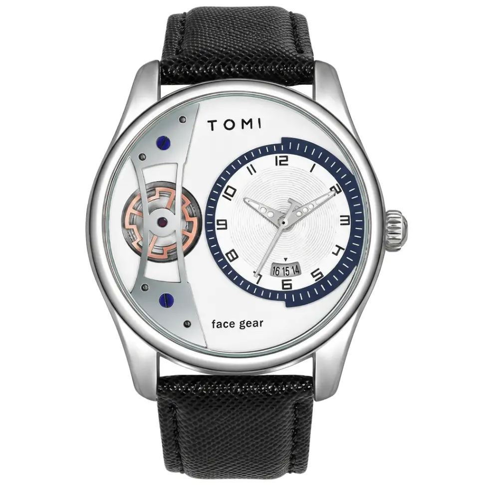 Leather Band Men Quartz Watch