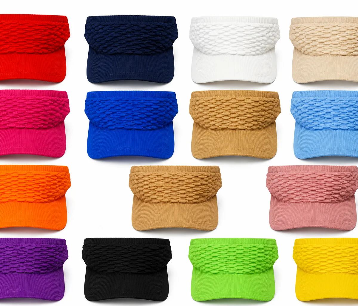 Women's Textured Knit Sun Visor Cap