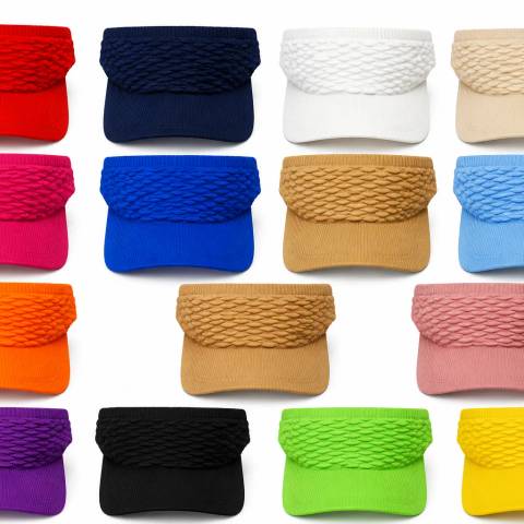 Women's Textured Knit Sun Visor Cap