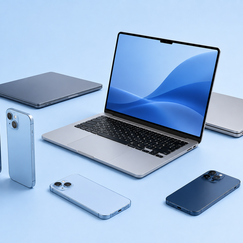 Premium Modern Smart Phones and Laptops