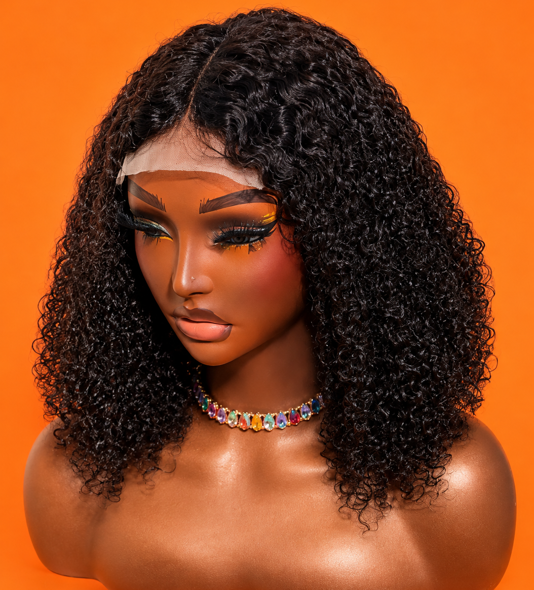 100% Human Hair Deep Water Wave Bob Wig #1