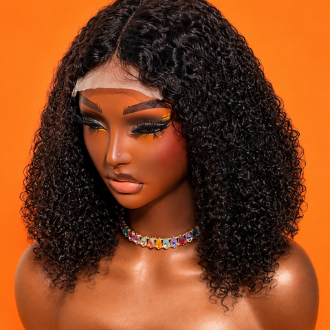 100% Human Hair Deep Water Wave Bob Wig #1