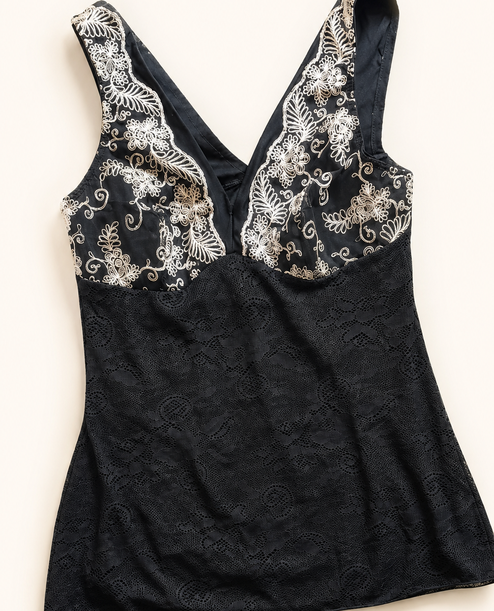 Embroidered Lace Tank Top